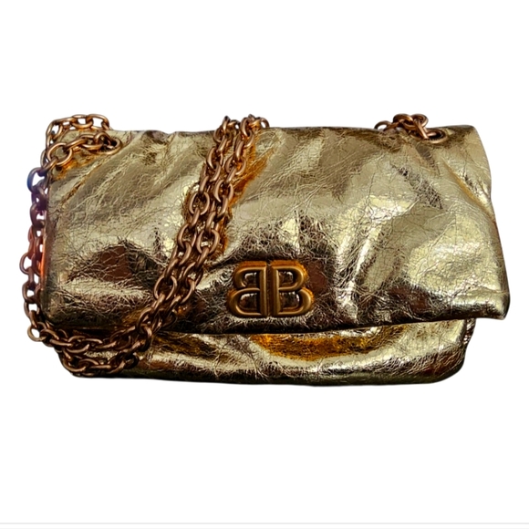 BALENCIAGA Small Gold Monaco Chain Bag - Picture 9 of 13